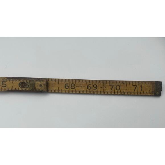Vintage Lufkin X46 extension folding wooden ruler carpentry trades 6ft - Picture 4 of 7